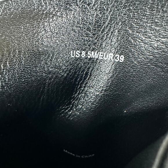 Vince NWOB Rune Slouch Leather Knee High Black Boots Size 8.5M Thick Lug Soles - Picture 8 of 11